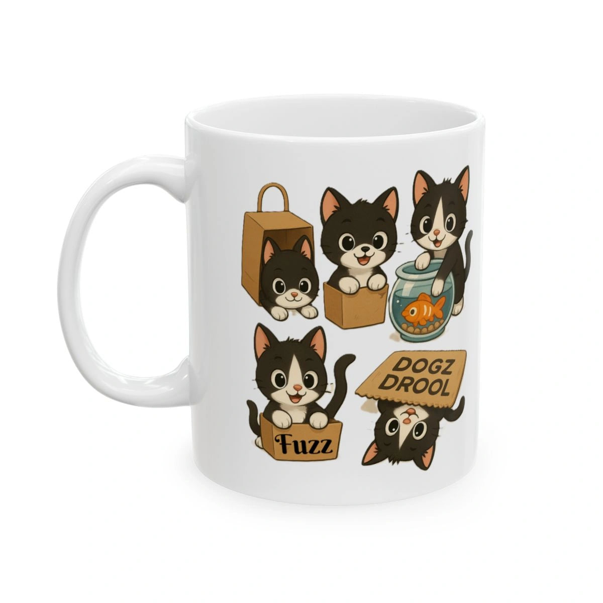 Kittens Rule Dogz Drool: Kittens and Coffee Lover's 11oz Mug
