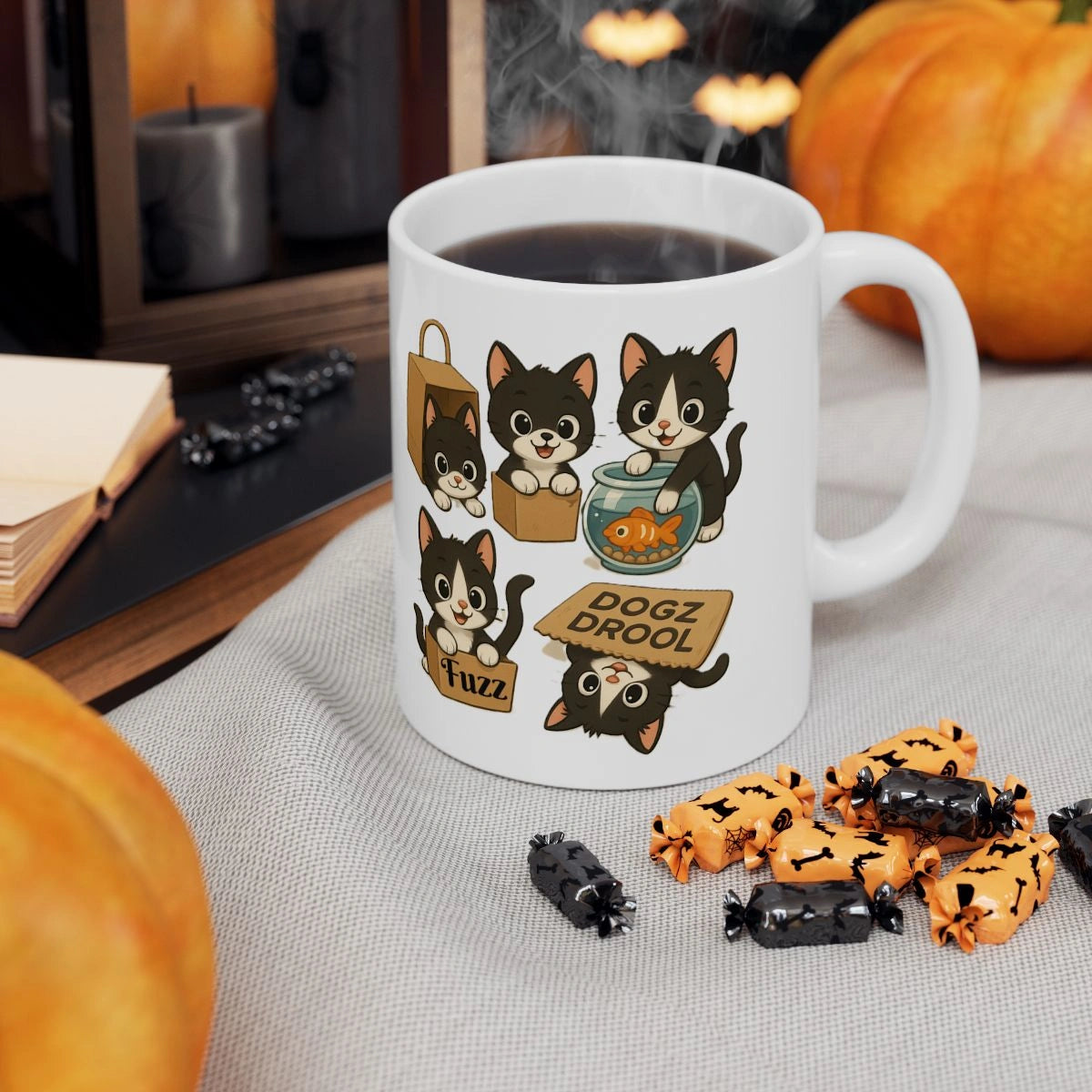 Kittens Rule Dogz Drool: Kittens and Coffee Lover's 11oz Mug