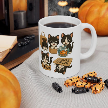 Kittens Rule Dogz Drool: Kittens and Coffee Lover's 11oz Mug